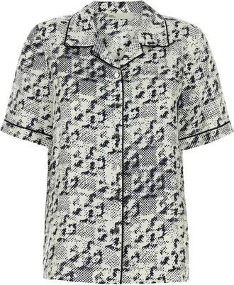 Tory Burch Zijde Blouse met Print - Dames - Overhemden - Veelkleurig - S - Overhemden
