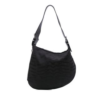 Fendi Pre-owned Fendi Zebra Print Canvas Oyster Hobo Ladies QI7HXYOH561QJLGM