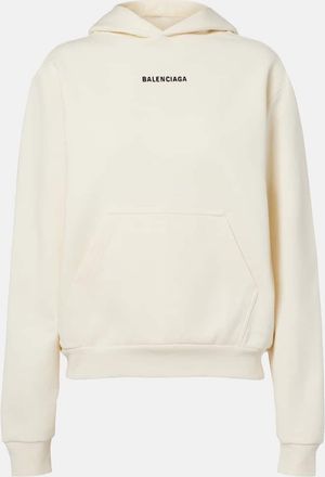 Balenciaga Logo cotton fleece hoodie
