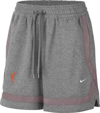 Nike Womens WNBA 5 Studio Fleece Basketball Shorts in Grey | IO7153-063