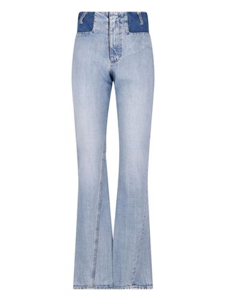 Maison Margiela High-Waisted Straight-Leg Jeans with Contrast Details