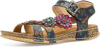 L'Artiste by Spring Step Offcenter Womens Wedge Shoes Navy : EU 42 (US Womens 10.5-11) M, Leather