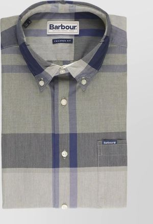 Barbour shirt check pattern button-down collar