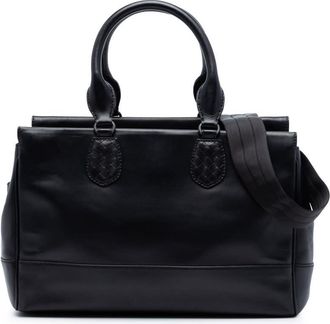 Bottega Veneta Pre-owned Bottega Veneta Intrecciato Trimmed Leather Ducale Top Handle Bag Ladies MJIKELZEH4P6CL2B