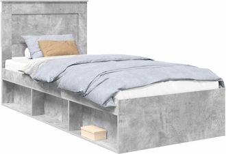 vidaXL Bed Frame with Drawer Concerte Grey 90 x 190 cm Solid Pine Wood vidaXL