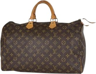 Louis Vuitton Tweedehands Canvas Louis Vuitton tassen - Dames - Vintage Handtas - Bruin - ONE Size - Vintage