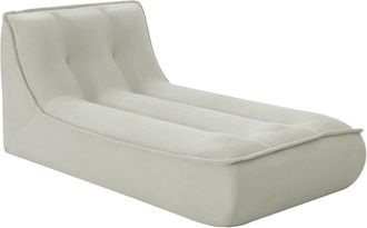 Oviala Chaise longue de tela crudo 165 x 80 x 70 cm
