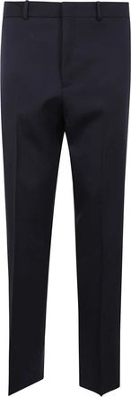 Jil Sander Navy Broek Herfst Winter Collectie - Heren - Straight fit broeken - Blauw - 2XL - Wol - Broeken