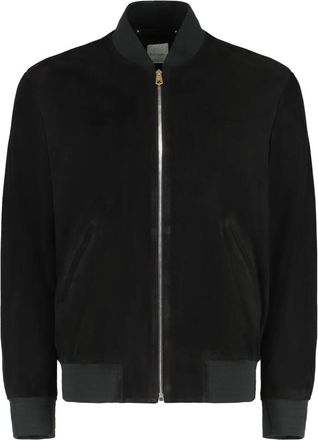 Paul Smith Su&egrave;de Jack met Elastische Boord - Heren - Bomber jackets - Zwart - L - Su&egrave;de - Jassen