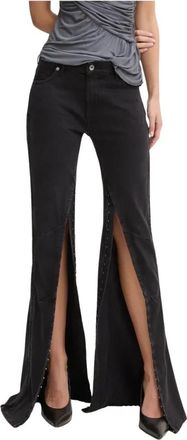 Y / Project Side Hook Flared Jeans - Dames - Flared Jeans - Zwart - W28 - Katoen - Jeans