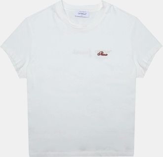 Off-white Womens Off Jndl Tee - White - Size: 14
