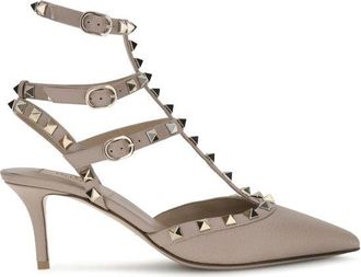 Valentino Garavani Gray Calf Leather Bos Taurus High Heel Womens Pumps