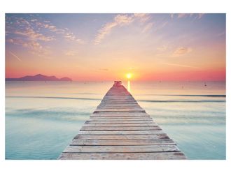 Schubiger M&ouml;bel Digitaldruck auf Acrylglas Steg Bei Sonnenuntergang