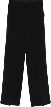 Federica Tosi Pantalone morbido con tasche - Dames - Straight fit broeken - Zwart - M - Broeken