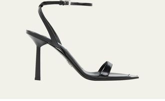 Prada Leather Ankle-Strap Sandals