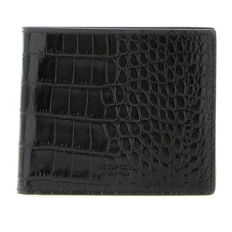 Tom Ford Wallets & Cardholders, male, Black, ONE SIZE, Crocodile Bi-fold Wallet