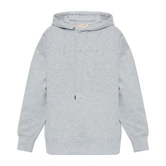Michael Kors Logo Embossed Hoodie - Dames - Hoodies - Grijs - S - Katoen - Hoodies & sweatvesten