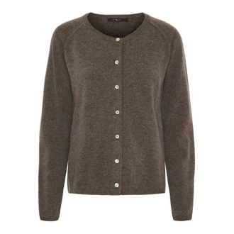 BTF-CPH Cardigan in Cashmere a Maglia Fine - - Knitwear - Donna - Marrone - M