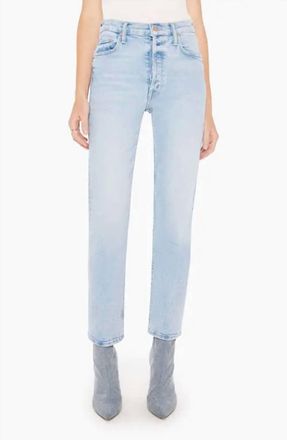 Mother Tomcat Flood High Waist Ankle Jeans In Smooth Sailing