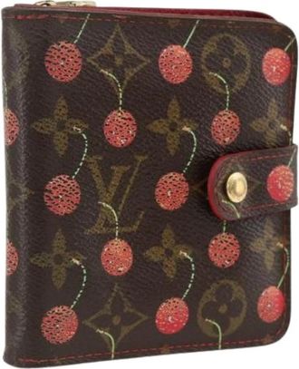 Louis Vuitton Pre-owned Wallets, female, Brown, Size: ONE SIZE Pre-owned Vintage Monogram Cherry Blossom Bifold Wallet