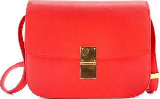 Celine Classic Box Bag medium leren crossbodytas - Rood
