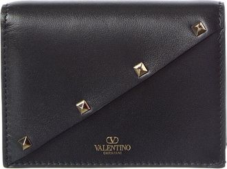 Valentino Rockstud Leather Card Case