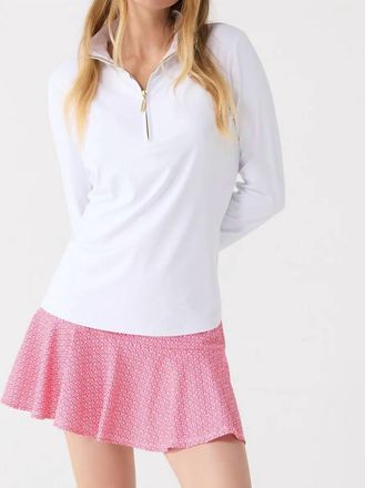 Cabana Life Zip Sports Top In White
