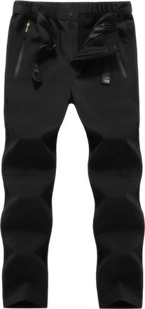 Generic Ski Trousers Mens, Fleece Lined Waterproof Trousers with Belt Softshell Thermal Ski Pants Mens Outdoor Oversized Snowpants for Skiing Hiking Biking Wa