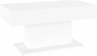 vidaXL Mesa De Centro Madera Contrachapada Blanco 96x50x45 Cm Vidaxl