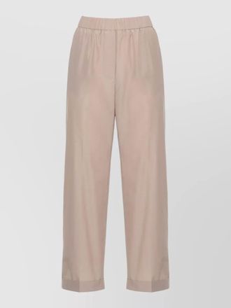 PESERICO straight leg cotton blend tailored trousers