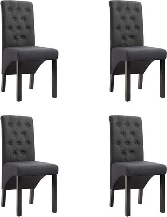 vidaXL Vidaxl - Sillas De Comedor Giratorias 4 Unidades Tela Gris Oscuro