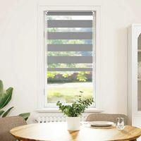 OEM Estor Enrollable Con Estampado De Cebra, 60,9 X 120 Cm, Ancho De La Tela 56,7 Cm, Gris - Crezuo