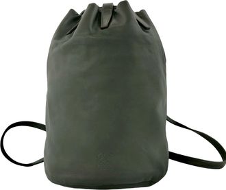 Loewe Green Leather Backpack (Pre-Owned)