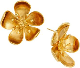 Oscar De La Renta Small Cherry Blossom Earrings