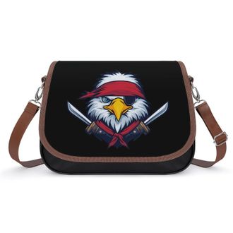 Generic Ea-gles Pirates Crossbody Bags for Women Fashion Leather Shoulder Handbags With Adjustable Strap