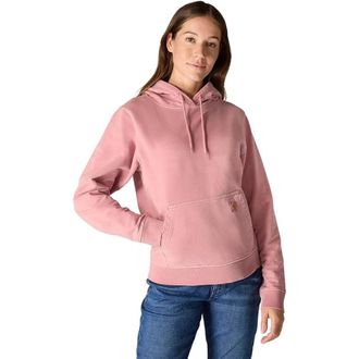 Carhartt Work in Progress Hoodie Womens Rose Tint French Terry Midweight Relaxed Fit POSH098