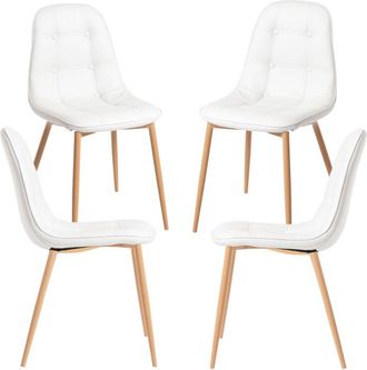 Regalos Miguel Regalos Miguel - Packs Sillas Comedor - Pack 4 Sillas Plazi - Blanco