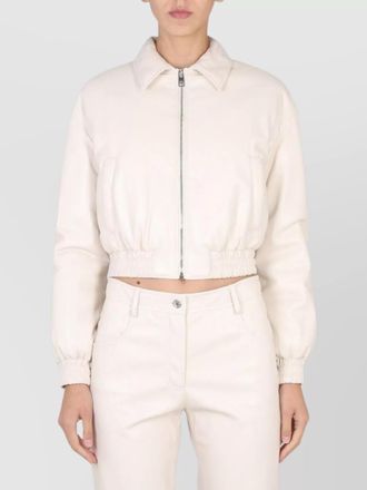 Msgm collared neck jacket elasticated hem