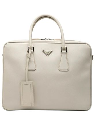 Prada 2013-2025 Saffiano business bag - Wit