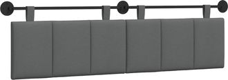vidaXL Cabecero Colgante Gris Oscuro Tela Vidaxl