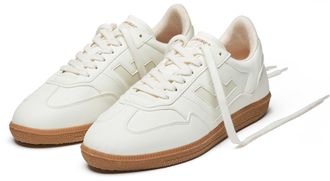 FlamingosLife Sneaker FLAMINGOS LIFE BURELA SLIM, Damen, Gr. 36, weiss (wei&szlig; gum), Synthetik, Textil, Schuhe Sneaker, veganer Sneaker, Obermaterial aus 70% Maisrest