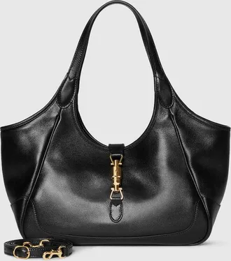 Gucci Mercato Small Tote Bag, Black, Leather