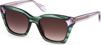 Just Cavalli SJC024V 0VBT Womens Sunglasses Green Size 52