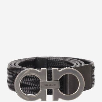 Ferragamo gevlochten riem met haak- en ooggesp