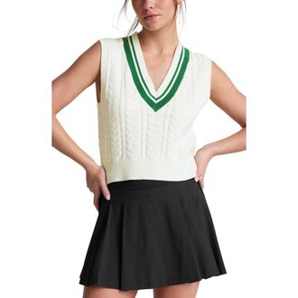 Beyond Yoga Cable Tipped Sweater Vest in Cream at Nordstrom Rack, Size X-Large
