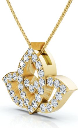 Pompeii3 1Ct Beverly Diamond Halo Bezel Pendant 14k Gold 18 Necklace Lab Grown