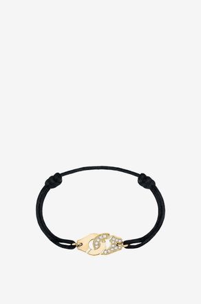 Dinh Van Armband mit Kordel Gold und Diamanten Menottes R12