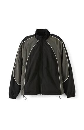 Cotton On Mens Panelled Spray Jacket in Black Grey at Nordstrom, Size X-Large
