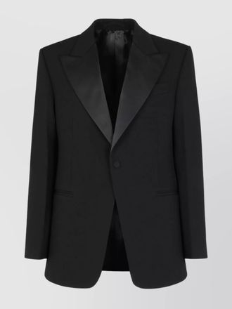 Ferragamo virgin wool single-breasted tuxedo blazer