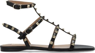 Valentino Garavani Sandalias Rockstud de Piel - Shoes - Mujer - Negro - 38 1/2 EU